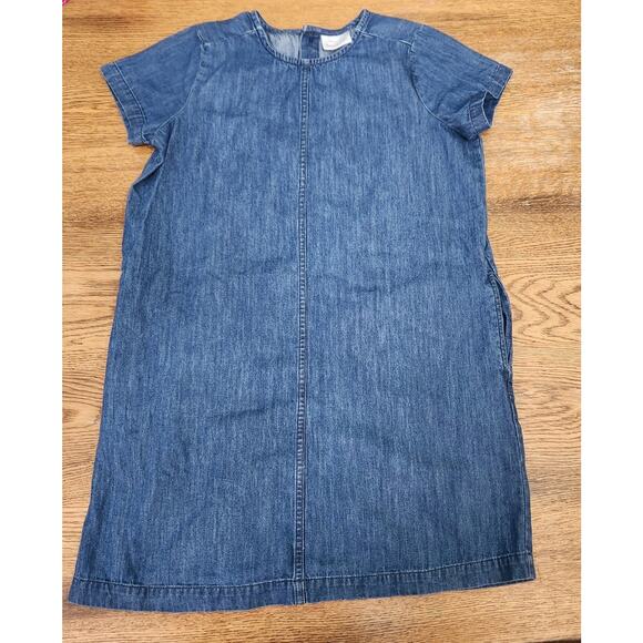 Hanna Andersson Denim Shirt Pocket Dress - Picture 1 of 5